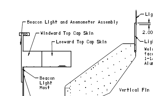 WindBine TM Stringers, Angles and Beacon LIght ASSY