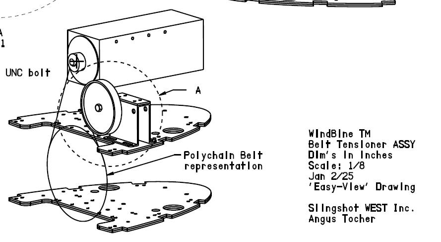 WindBine TM Belt Tension Bracket - Part #BELTTENS
