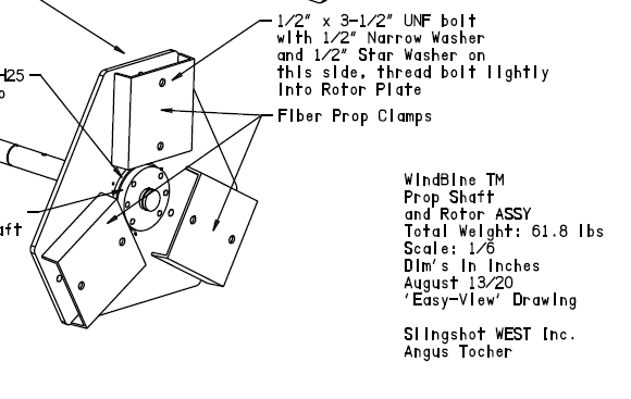 WindBine TM Fiber Prop Clamp - Part #FPRPCLMP