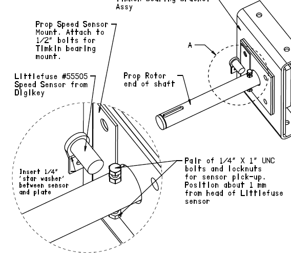 WindBine TM Prop Speed Sensor ASSY
