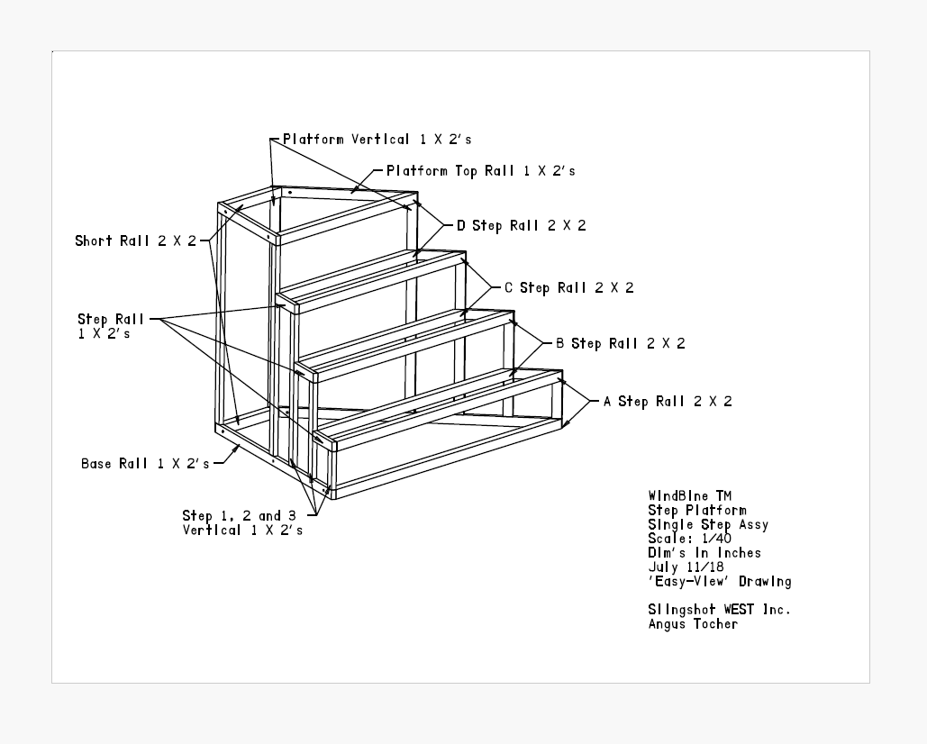 WindBine TM Platform Step Rails