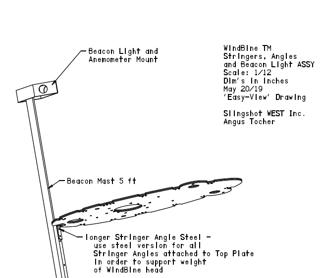 WindBine TM Anemometer Mount Plate - Part #ANEMMP