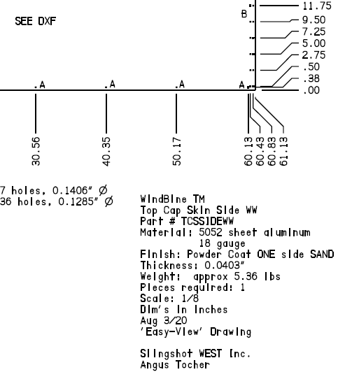 WindBine TM Top Cap Skin Side WW - Part #TCSSIDEWW