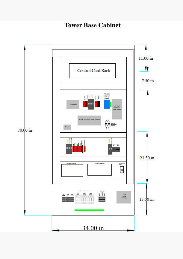 Inventor's WindBine TM Base or Tower Rack System Layout