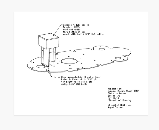 WindBine TM Compass Module Mount ASSY