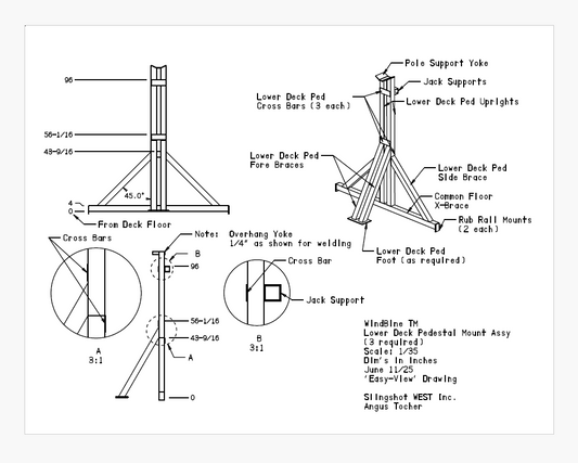 WindBine TM Lower Deck Pedestal Mount ASSY