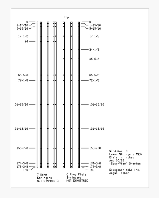 WindBine TM Lower Stringer Prop Plate - Part #STR6