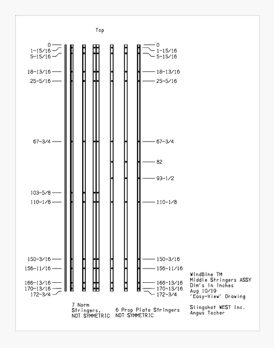 WindBine TM Middle Stringer Norm - Part #STR3