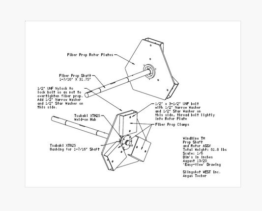 WindBine TM Prop Shaft and Rotor ASSY