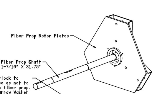 WindBine TM Fiber Prop Rotor Plate - Part #FPRPRTRP