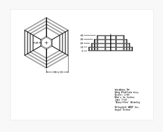 WindBine TM Step Platform Verticals Part Drawing