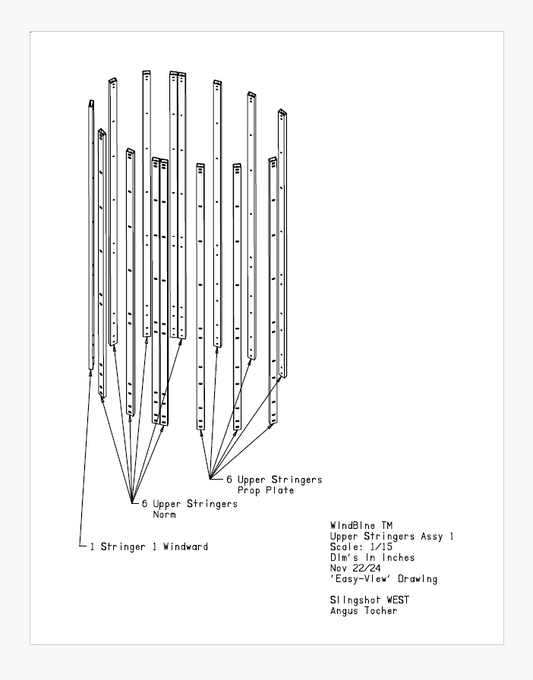 WindBine TM Upper Stringer Prop Plate - Part #STR2