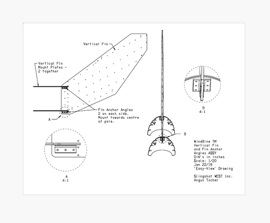 WindBine TM Side Fin Left Half - Part #SFINLH